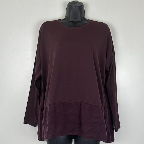 Lululemon Ease of Mind Bordeaux Drama Maroon Rulu Long Sleeve Tee Women's 8/10? - Picture 3 of 9